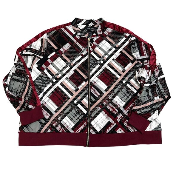 Ashley Stewart Sport Womens Size 30/32 - 5X Jacket Multicolor Plaid Full Zip NWT - Picture 1 of 10